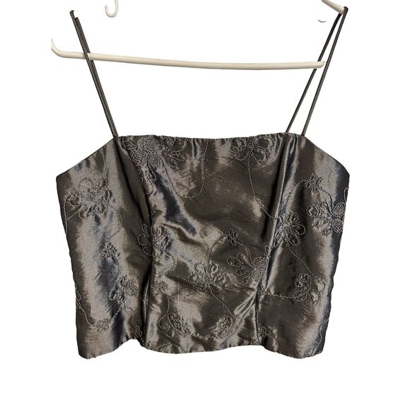 J.R. Nites By Caliendo Embroidered Corset Sz 10 Y2K Witchy Goth Whimsy Coquette - Picture 2 of 4